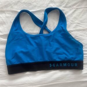 Under Armour Turquoise Crossback Sports Bra with Black Band